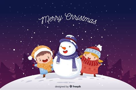 Free Vector | Snowman christmas background