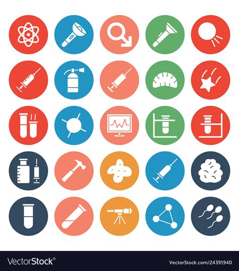 Science and technology isolated icons set Vector Image