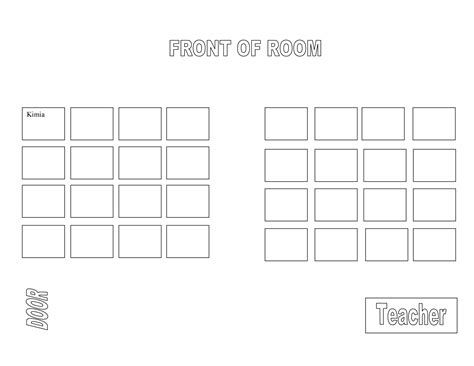 Classroom Seating Chart Template Editable | Review Home Decor