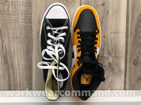 Air Jordan 1 vs Converse Chucks Sizing Comparison Photos [All Stars] – Work Wear Command