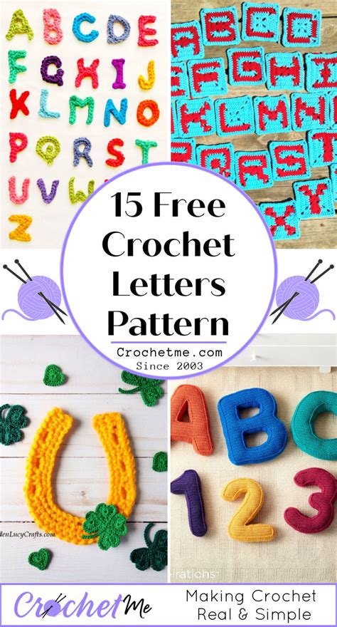 15 Free Crochet Letters Patterns | How to Crochet Alphabet