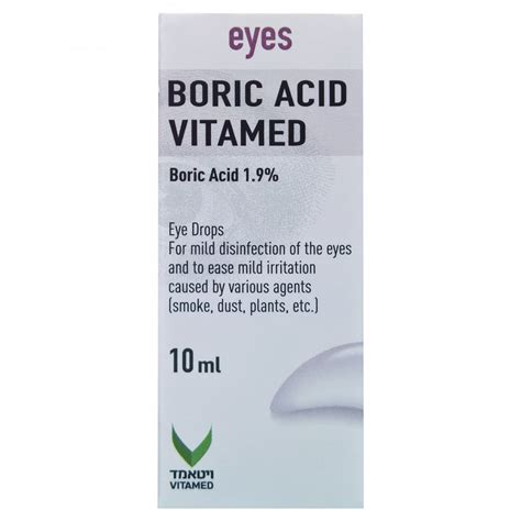 Boric acid eye drops