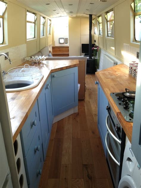 57 foot narrow boat | Boat interior design, House boat, Boat house interior