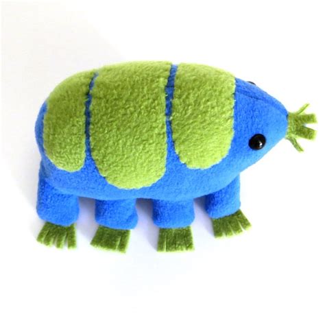 Plush tardigrade blue and green water bear