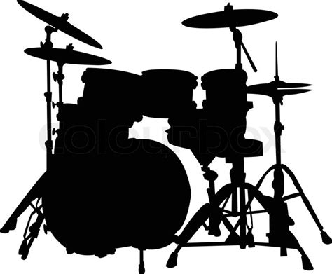 Drum Set Silhouette Vector at Vectorified.com | Collection of Drum Set Silhouette Vector free ...