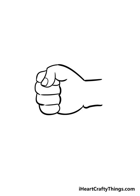 Fist Drawing - How To Draw A Fist Step By Step!