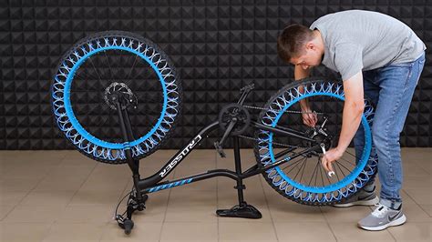 you can make your own set of airless bike tires using PVC pipes, bolts and nuts