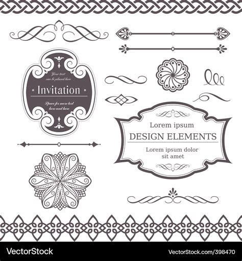 Design elements Royalty Free Vector Image - VectorStock