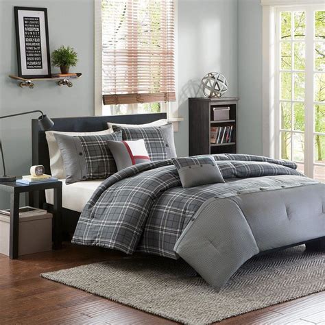 Gray Plaid Chet Multiple Piece Comforter Set Twin/Twin XL 4pc in 2020 ...