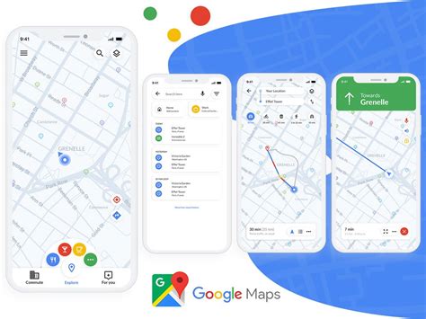 Google Map App Redesign | App map, Google maps app, Map