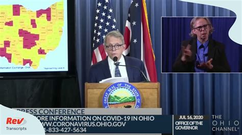 Mike DeWine Ohio Press Conference Transcript July 16 | Rev Blog