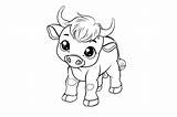 Bull Kids Coloring Page Graphic By Forhadx5 · Creative Fabrica sketch template