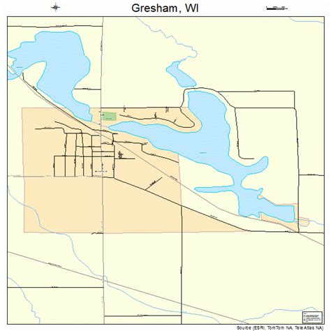 Gresham Wisconsin Street Map 5531675