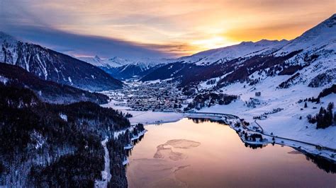 An unusual view on my hometown, Davos, Switzerland. It’s amazingly ...