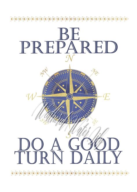 Scout Motto & Slogan Be Prepared Do a Good Turn Daily - Etsy