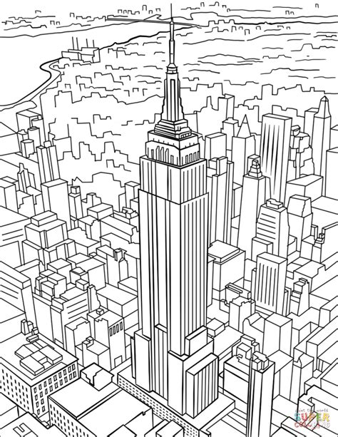 Empire State Building coloring page | Free Printable Coloring Pages