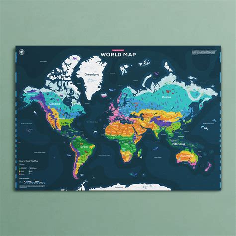 World Map Poster – in a nutshell – kurzgesagt World Map Poster, All ...