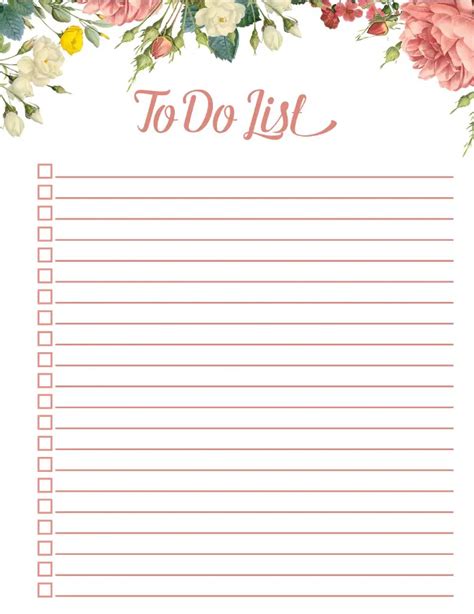 40 Printable To Do List Templates | KittyBabyLove.com