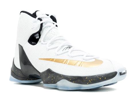 LeBron 13 Elite 'Gold' - Nike - 831923 170 - white/black-metallic gold ...