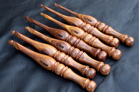 Wooden Crochet Hooks Set of 13 Set 3.5mm to 16mm Natural - Etsy