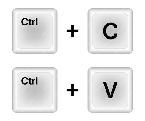 Premium Vector | Ctrl C Ctrl V keys on the keyboard copy and paste the key combination Insert a ...