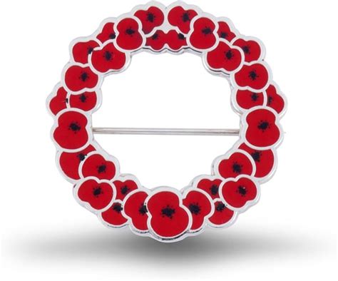 The Royal British Legion Poppy Wreath Brooch : Amazon.co.uk: Jewellery