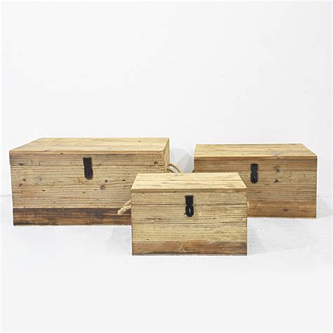 Natural set of 3 Nested wooden wooden Storage Trunks - Buy Storage Trunks, wooden Storage Trunks ...