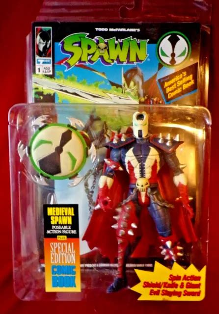 MEDIEVAL SPAWN ACTION Figure with Spawn #1 Comic Book, Uncirculated! $22.95 - PicClick