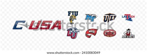 Conference Usa Football Sports Teams Logos Stock Vector (Royalty Free) 2410083049 | Shutterstock