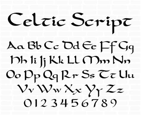 Celtic font svg Celtic font stencil Halloween font svg Gothic | Etsy in 2021 | Celtic fonts ...