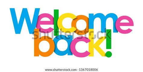 Welcome Back Colorful Typography Banner Stock Vector (Royalty Free) 1367018006