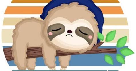 Sad sloth Vector Only