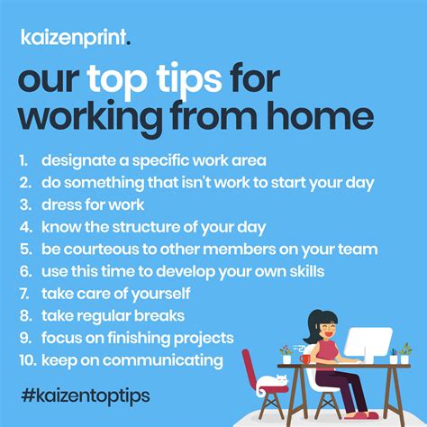 Kaizen Tips on Working From Home - Kaizen Print - Inspire & Support