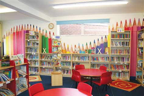 Bowden Primary School Library // Pencils // feature wall ... | School ...