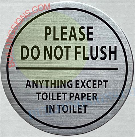 PLEASE DO NOT FLUSH ANYTHING EXCEPT TOILET PAPER IN TOILET SIGN | HPD ...