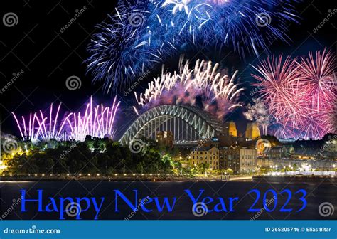 Sydney Harbour Bridge New Years Eve Fireworks 2023, Colourful NYE Fire Works NSW Australia Stock ...