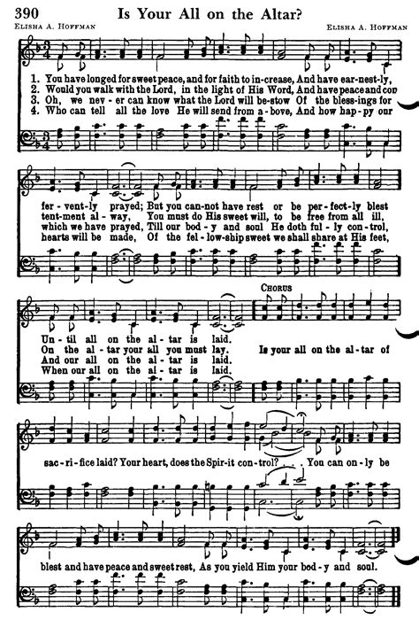 Is Your All on the Altar? high (1500×2272) | Gospel song lyrics, Hymns ...