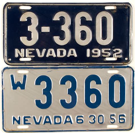 Nevada License Plates