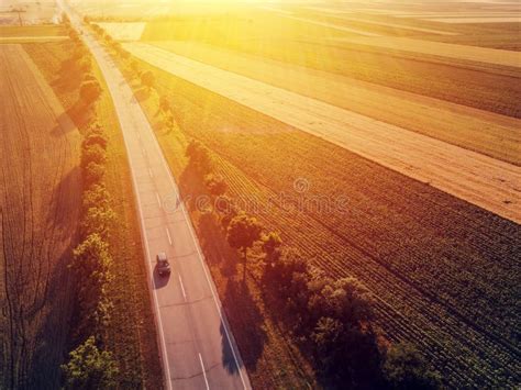 Aerial View of Car Traffic on the Road Stock Image - Image of countryside, plain: 97903487