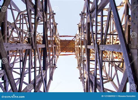 Kinsol Trestle Wooden Railroad Bridge in Vancouver Island Stock Photo ...