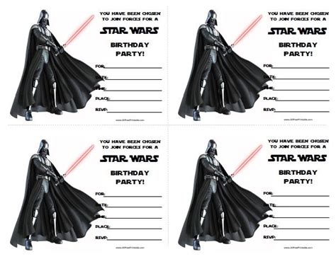 Star Wars Birthday Invitations - Free Printable