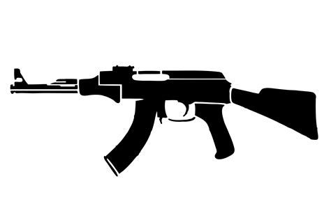 AK 47 Stencil Original by car54 on DeviantArt