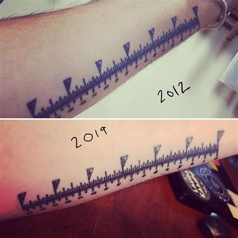 @therealadamsavages new ruler tattoo inspired me to post a before/after of my own ruler tattoo ...