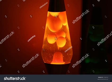 Orange Lava Lamp At Night Stock Photo 2230141 : Shutterstock