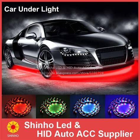 7 Color LED RGB Strip Flasn Light Under Car Glow Underbody System Neon Lamp Kit Remote Car Under ...