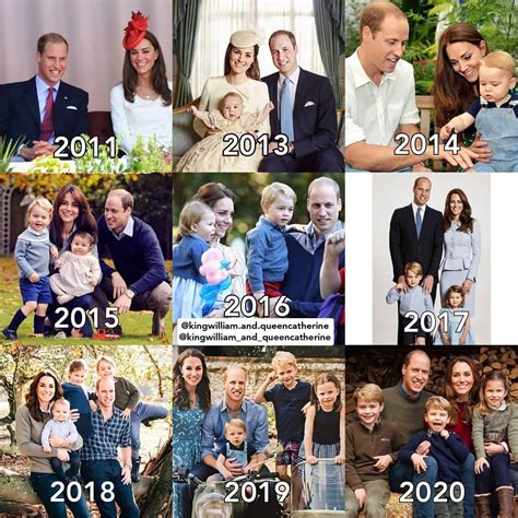 William and Kate on Instagram: “Christmas cards during the years. Which ...