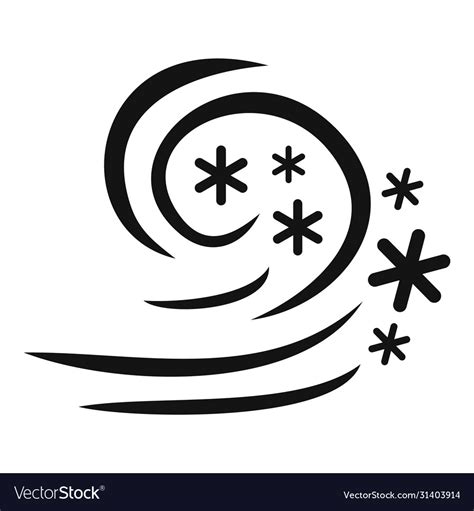 Blizzard disaster icon simple style Royalty Free Vector