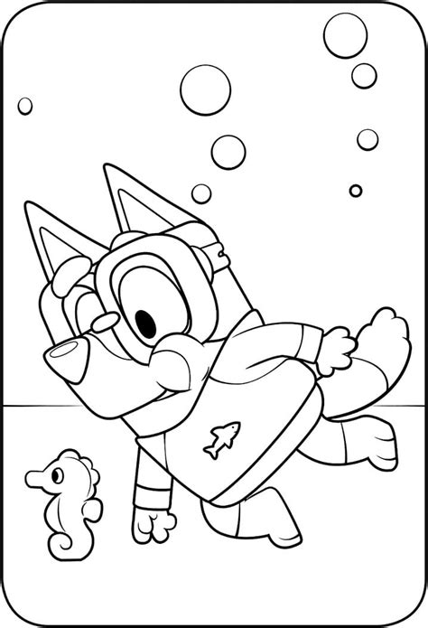 Spitz Judo from Bluey Coloring Page - Free Printable Coloring Pages for Kids