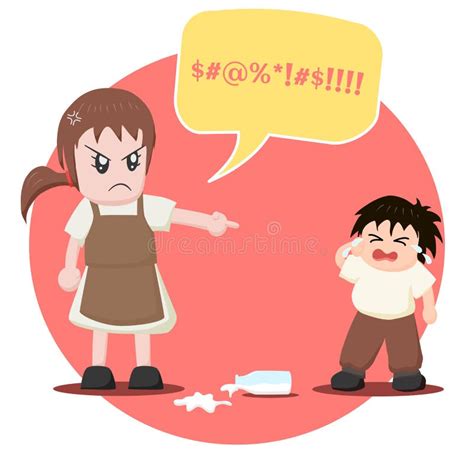 Scold Children, Father And Mother Scolding Son And Daughter, Parents Angry And Scold The Kids ...