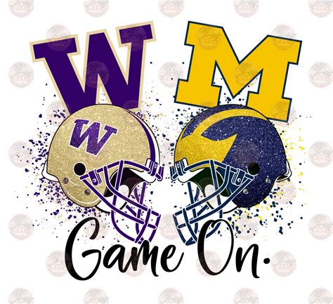 Michigan vs. Washington Game On Transfer – Classy Crafts